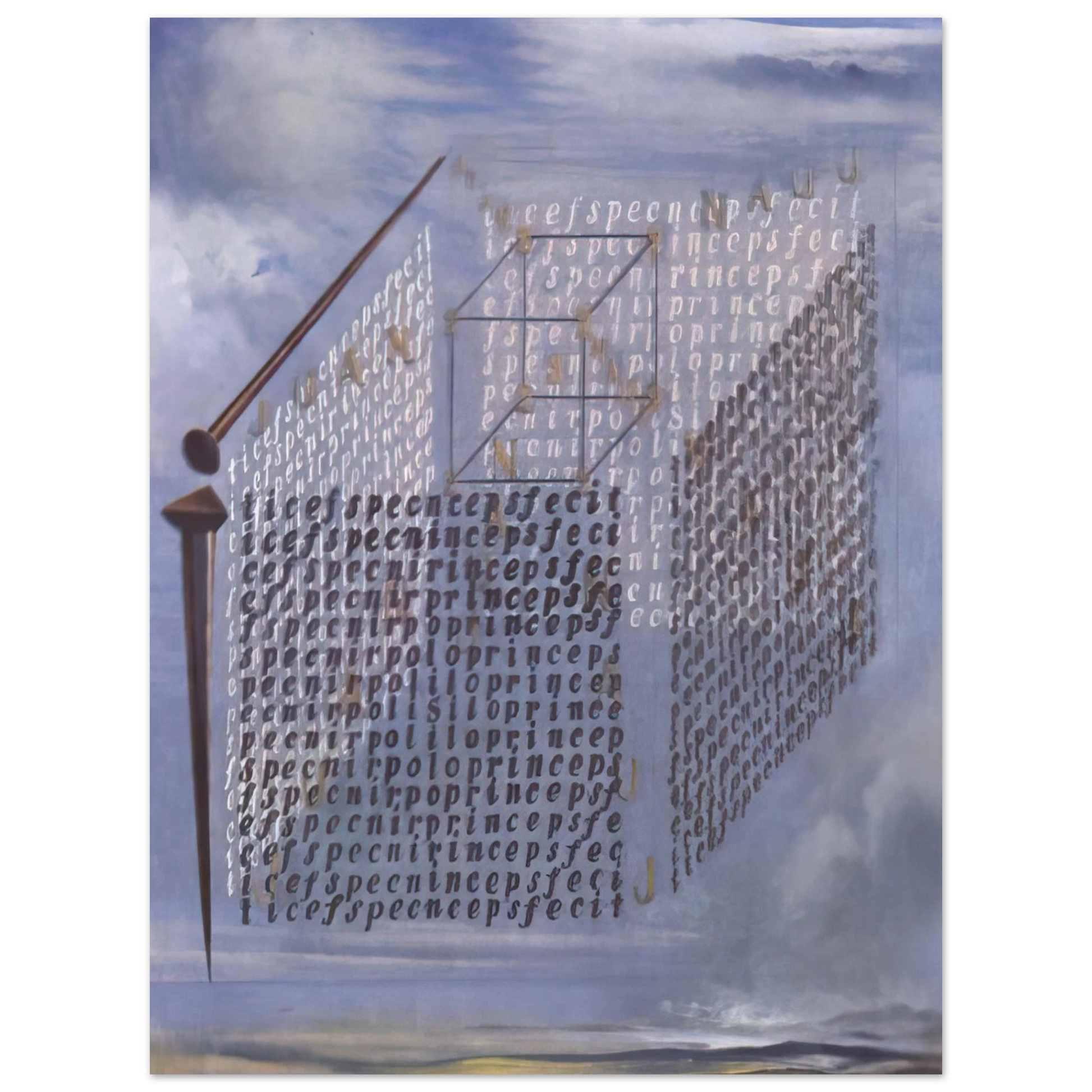 Salvador Dali - A PROPOS OF THE TREATISE ON CUBIC FORM BY JUAN DE HERRERA Fine Art Poster - Default Title
