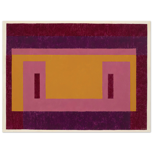 Josef Albers - VARIANT ADOBE FAMILIAR FRONT 1948 Fine Art Poster - Default Title