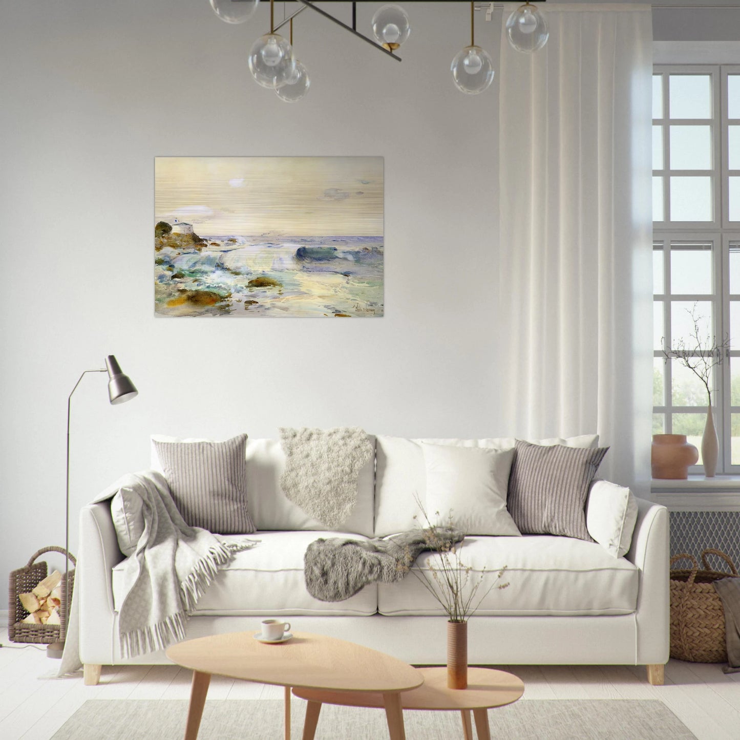 On the Brittany Coast - Childe Hassam Brushed Aluminum Print - 70x100 cm / 28x40 inches | Childe Hassam Aluminum Print | Childe Hassam Prints