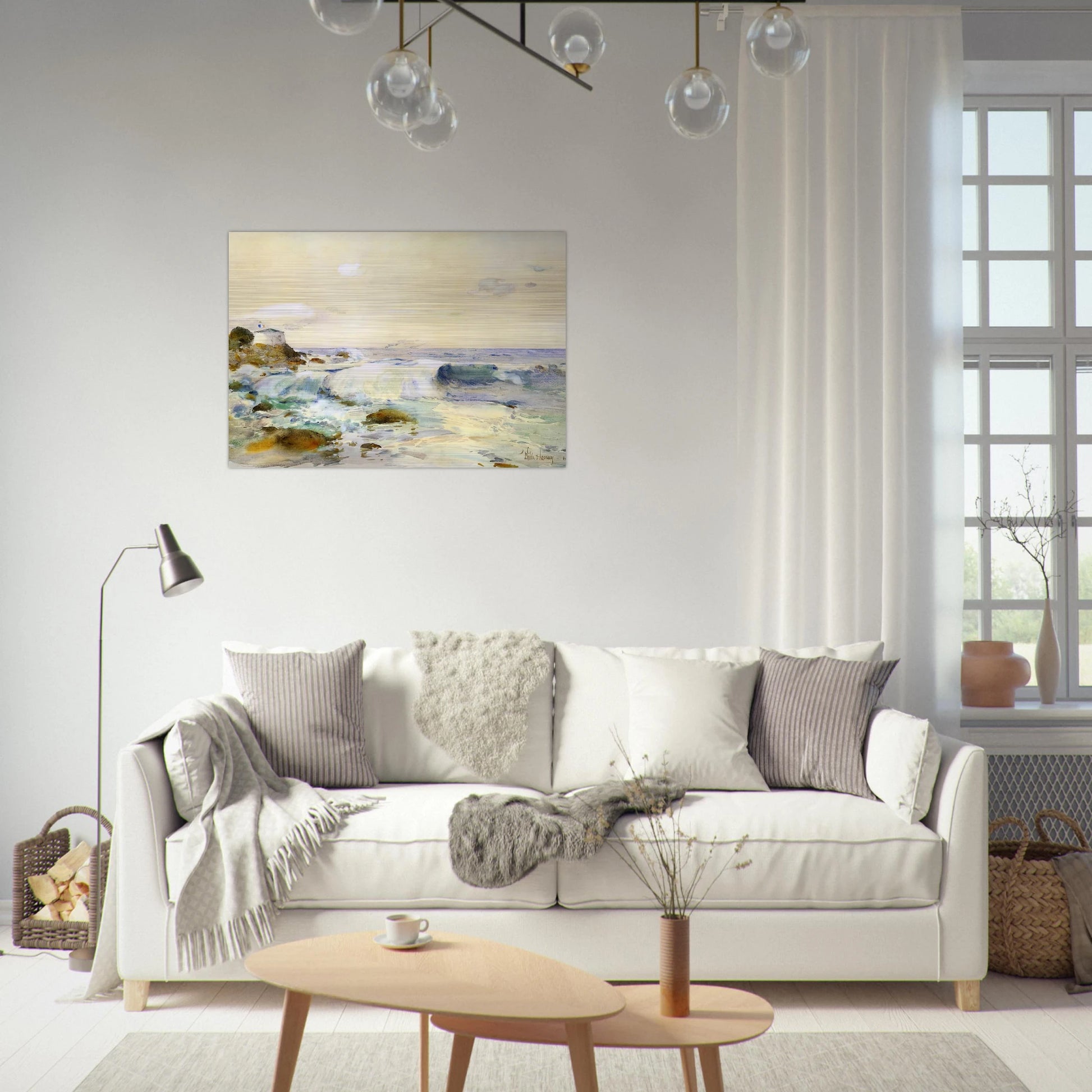 On the Brittany Coast - Childe Hassam Brushed Aluminum Print - 70x100 cm / 28x40 inches | Childe Hassam Aluminum Print | Childe Hassam Prints