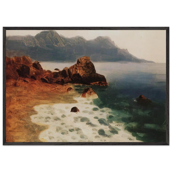 Seashore - Arkhyp Kuindzhi 70x100 cm / 28x40 inches Framed Art Print – Black Wooden Frame