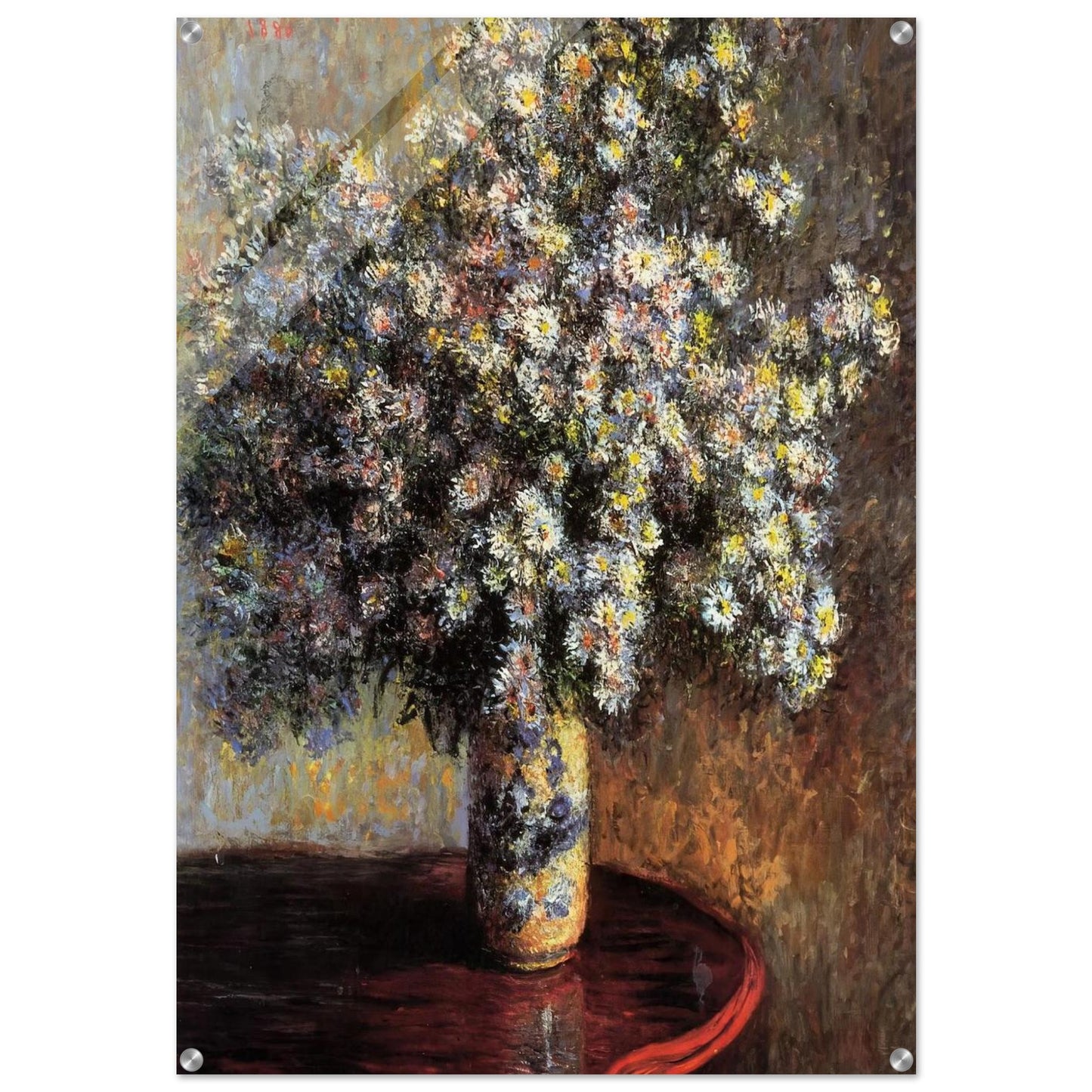 Asters - claude monet Acrylic Print - 70x100 cm / 28x40″ inches