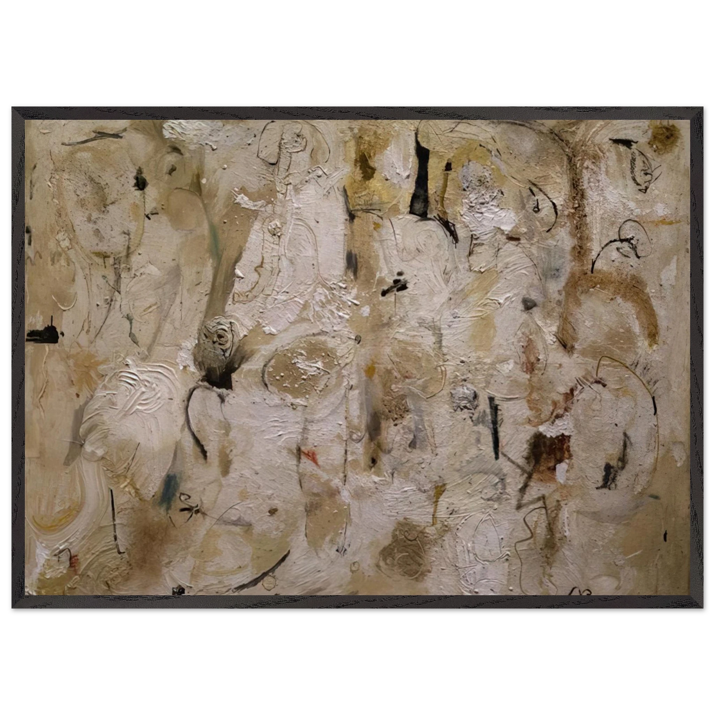 Helen Frankenthaler - Painted on 21st Street - 1951 Wall art - 13x18 cm / 5x7 inches - Premium Wooden Framed Poster With Fine Art Paper - Black frame