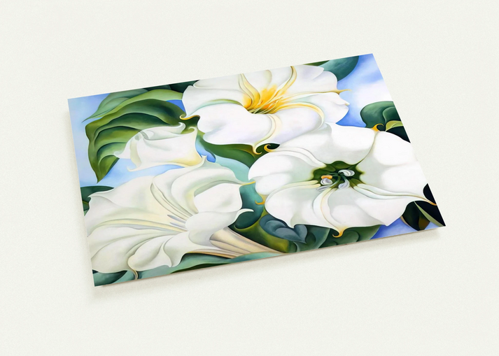 Jimson Weed 3 By Georgia O'Keeffe Pack of 10 Post Cards | Georgia O'Keeffe Post Cards | A6 (10.5 x 14.8 cm) - 4.1 x 5.8 inches