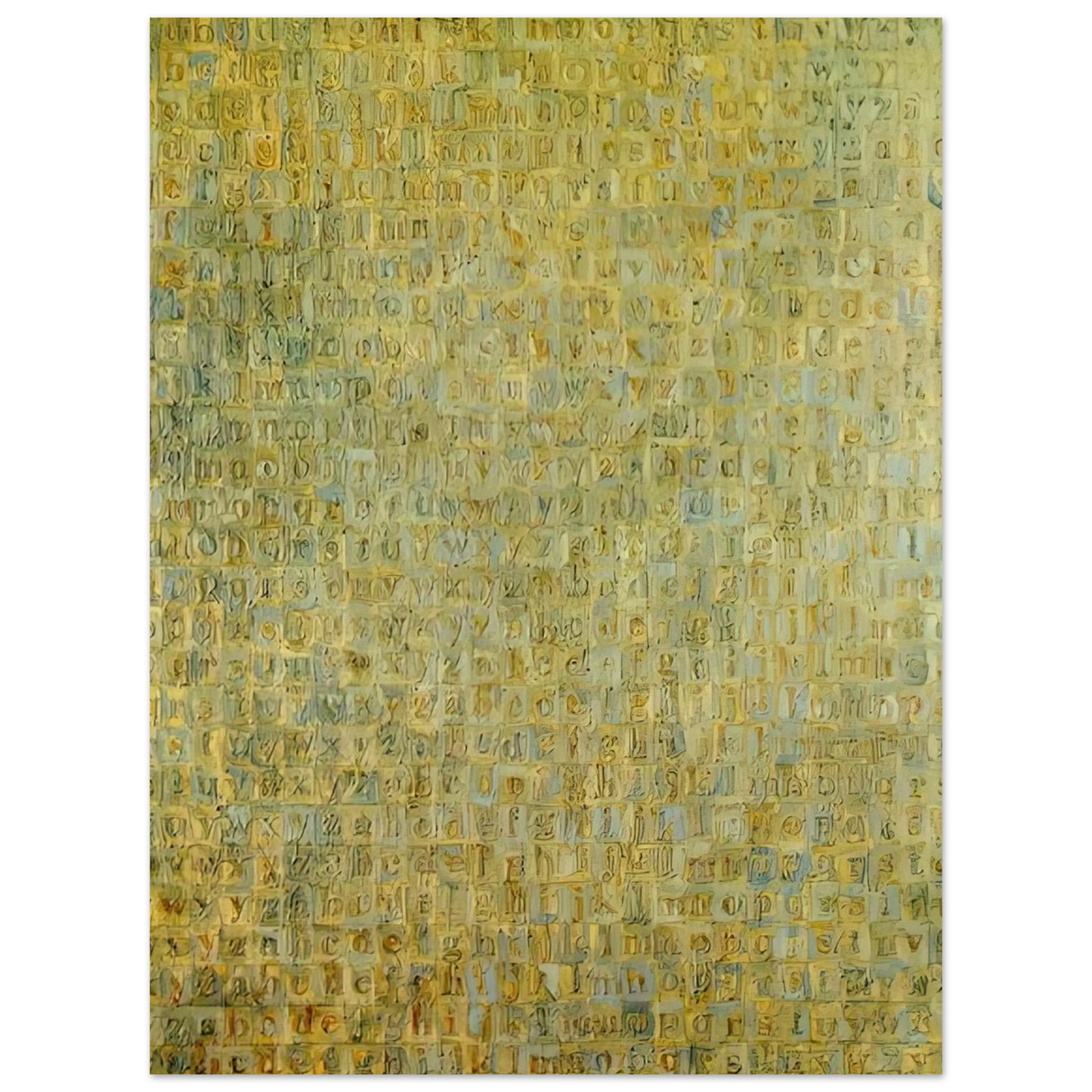Jasper Johns - GREY ALPHABETS Fine Art Poster - Default Title