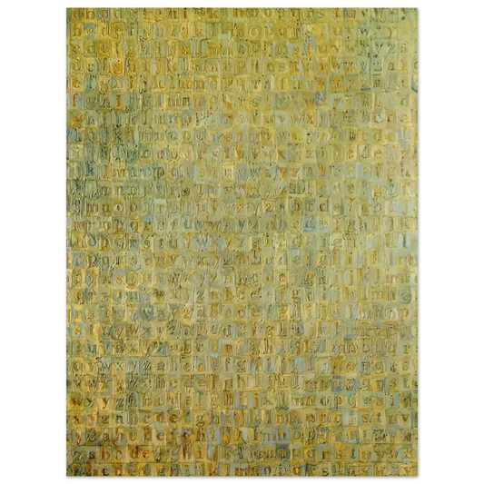 Jasper Johns - GREY ALPHABETS Fine Art Poster - Default Title