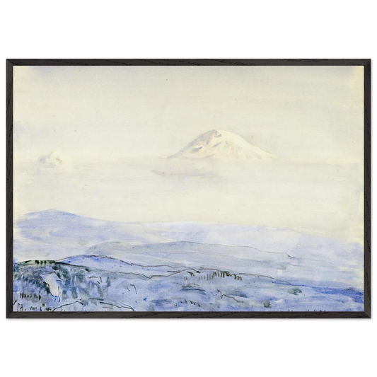 Adams and St Helens Early Morning - Childe Hassam 70x100 cm / 28x40 inches Framed Art Print – Black Wooden Frame