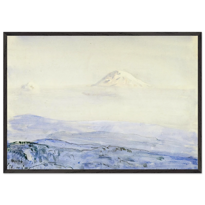 Adams and St Helens Early Morning - Childe Hassam 70x100 cm / 28x40 inches Framed Art Print – Black Wooden Frame