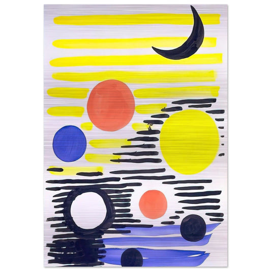 7 CIRCLES ABSTRACT 1966 - Alexander Calder Brushed Aluminum Print - 70x100 cm / 28x40 inches | Alexander Calder Aluminum Print | Alexander Calder Prints