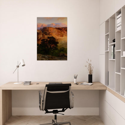 A Water Pocket Northern Arizona - Thomas Moran Brushed Aluminum Print - 70x100 cm / 28x40 inches | Thomas Moran Aluminum Print | Thomas Moran Prints