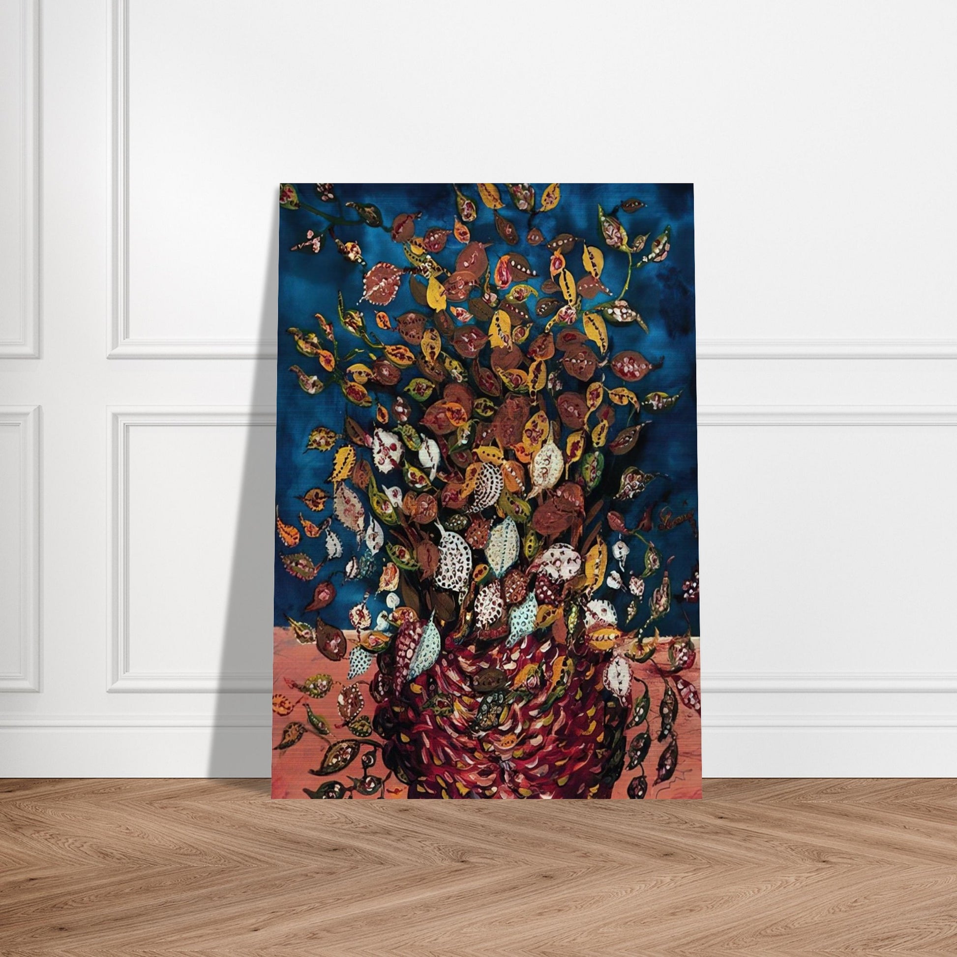 Le Bouquet de Feuilles - Naïve Art Primitivism - Seraphine Louis Brushed Aluminum Print - 70x100 cm / 28x40 inches | Seraphine Louis Aluminum Print | Seraphine Louis Prints