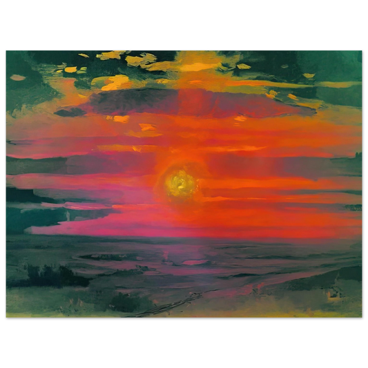Arkhyp Kuindzhi - Sunset in the winter. A coast of the sea Fine Art Poster - Default Title