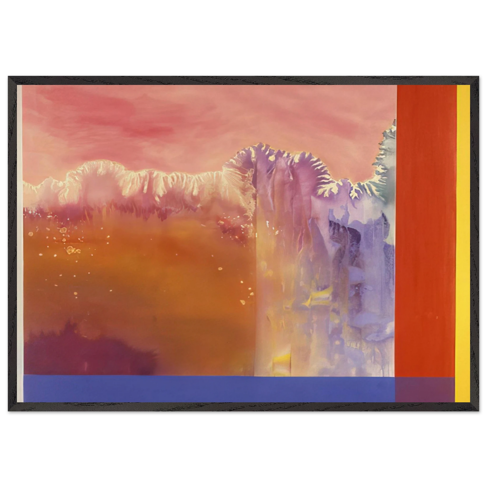 The Arc - 1986 - Ronnie Landfield Framed Art Print – Black Wooden Frame - Default Title - -Framed Art Print