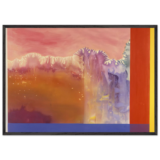 The Arc - 1986 - Ronnie Landfield Framed Art Print – Black Wooden Frame - Default Title - -Framed Art Print