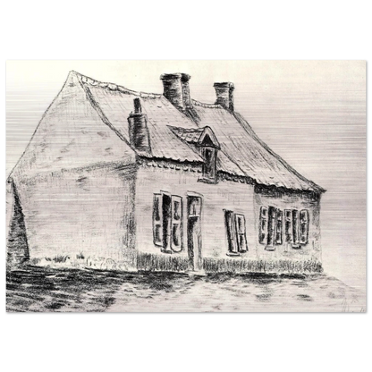 A house Magros - Vincent van Gogh Brushed Aluminum Print - 70x100 cm / 28x40 inches | Vincent van Gogh Aluminum Print | Vincent van Gogh Prints