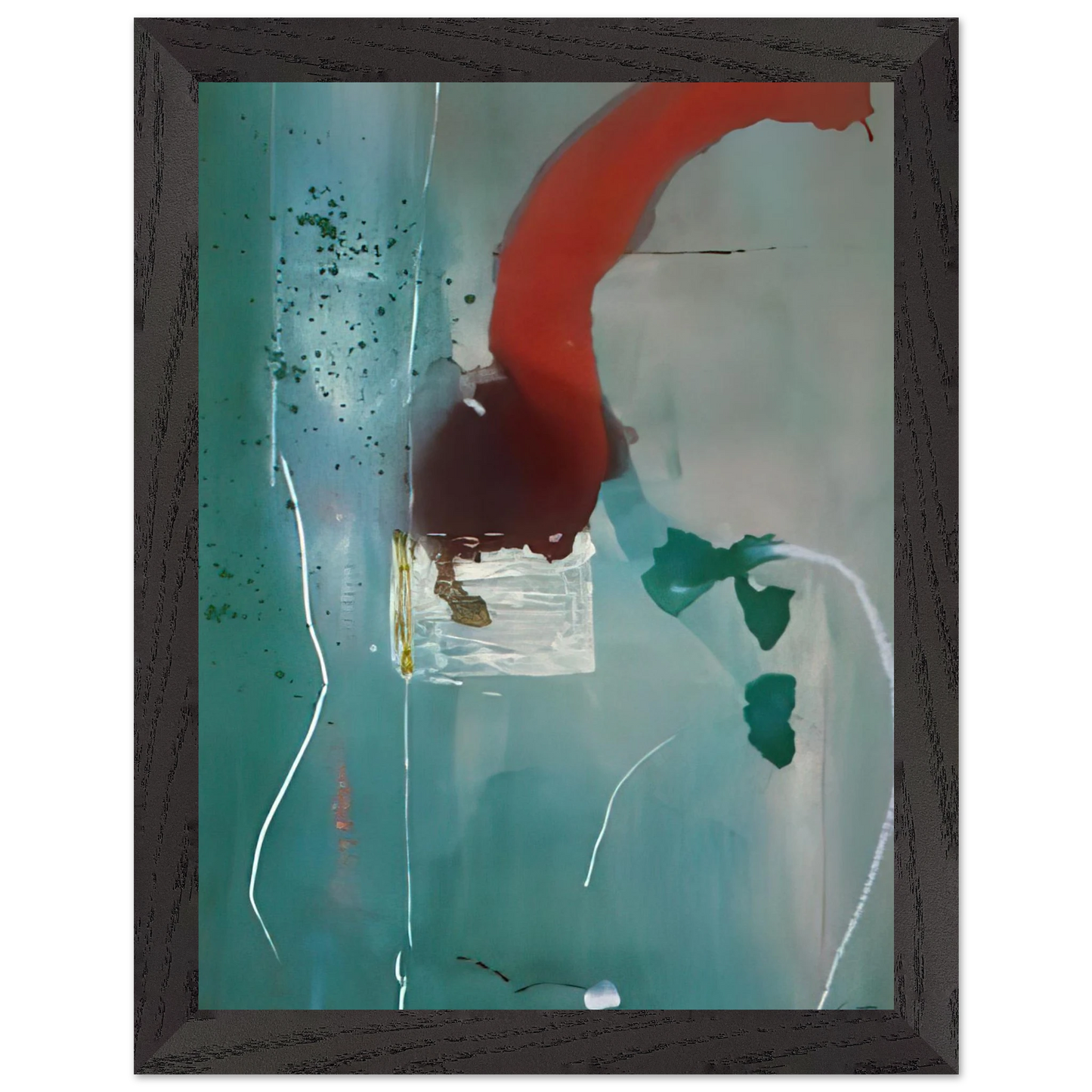 Helen Frankenthaler - Square One - 1985 Wall art - 60x80 cm / 24x32 Inches - Premium Wooden Framed Poster With Fine Art Paper - Wood frame