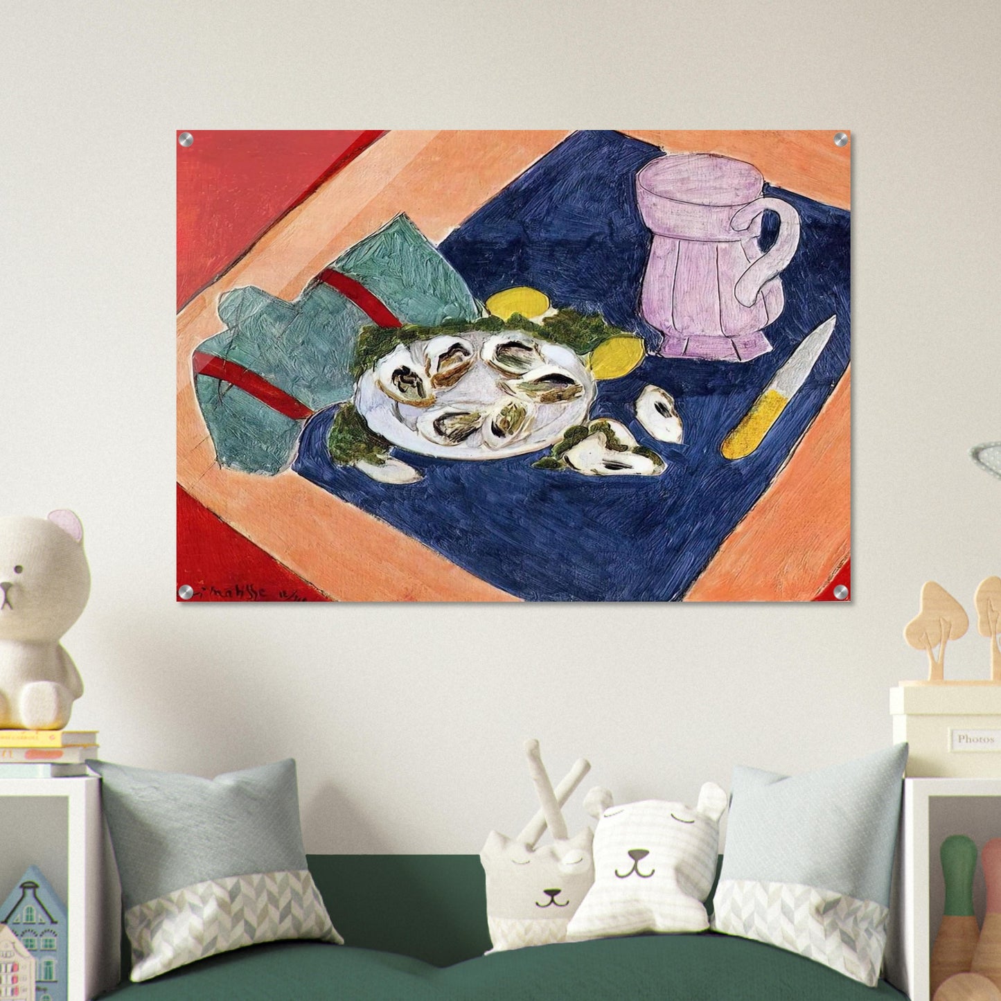 STILL LIFE WITH OYSTERS 1940 - Henri Matisse Acrylic Print - 70x100 cm / 28x40″ inches | Henri Matisse Wall Art | Henri Matisse Prints