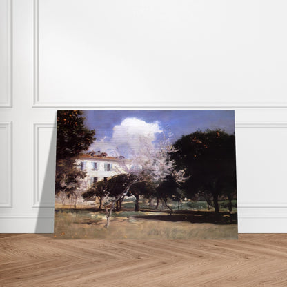 House and Garden - John Singer Sargent Brushed Aluminum Print - 70x100 cm / 28x40 inches | John Singer Sargent Aluminum Print | John Singer Sargent Prints