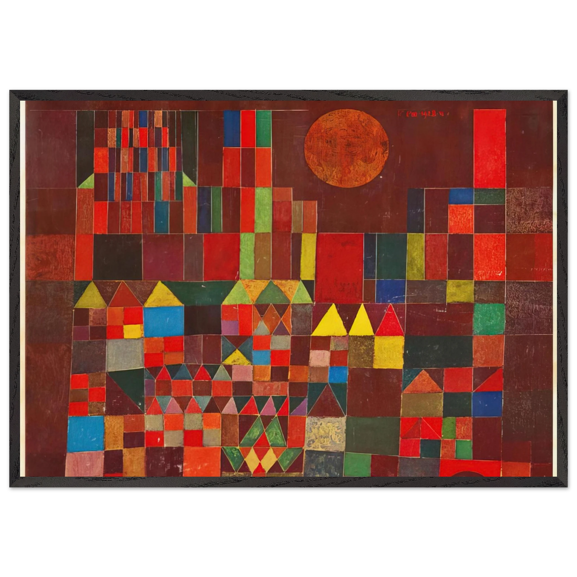 CASTLE AND SUN 1928 - Paul Klee Framed Art Print – Black Wooden Frame - Default Title - -Framed Art Print