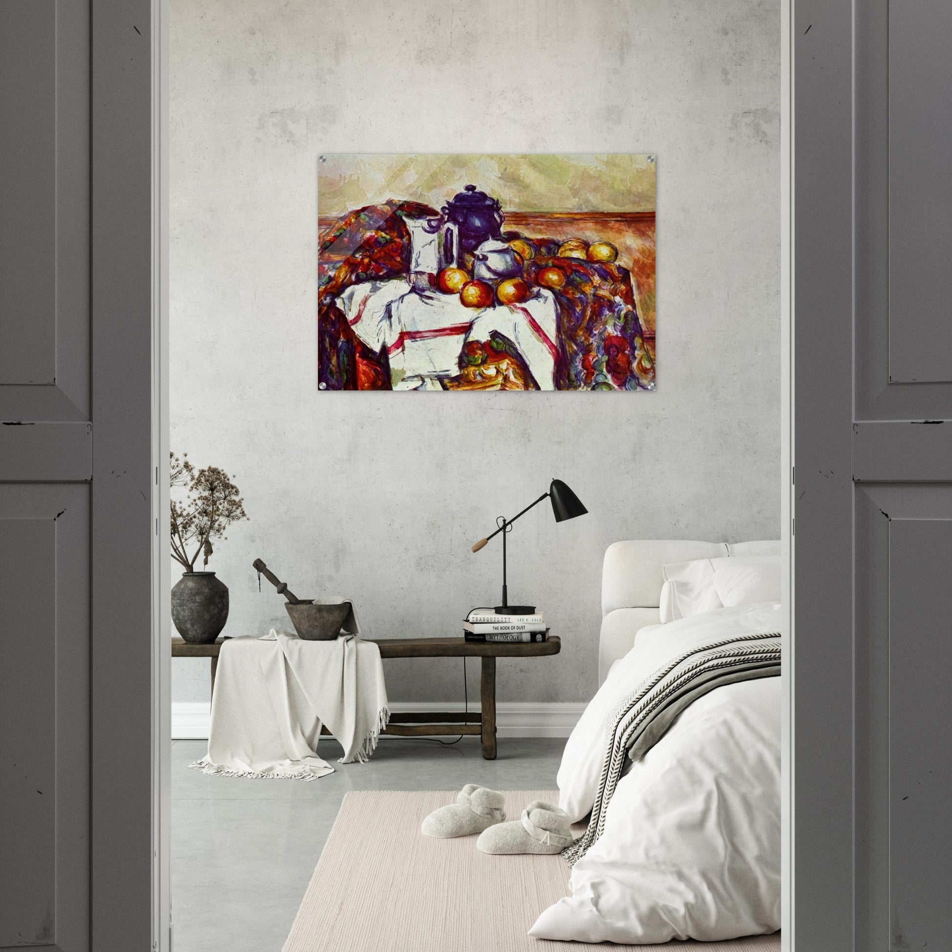 Still Life with Blue Pot - Paul Cézanne Acrylic Print - 70x100 cm / 28x40″ inches