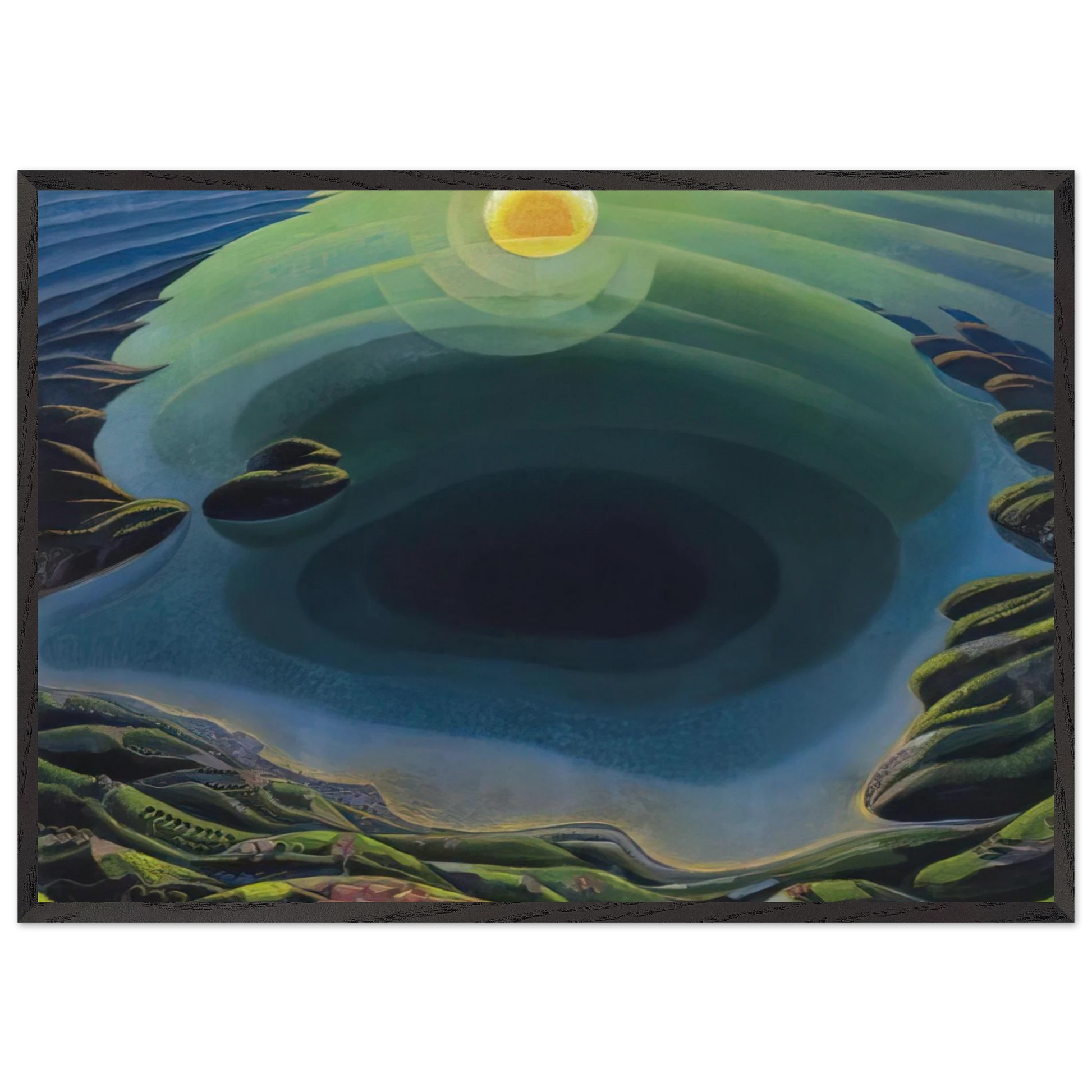 Aurora sul Golfo - 1935 - Gerardo Dottori Framed Art Print – Black Wooden Frame - Default Title - -Framed Art Print