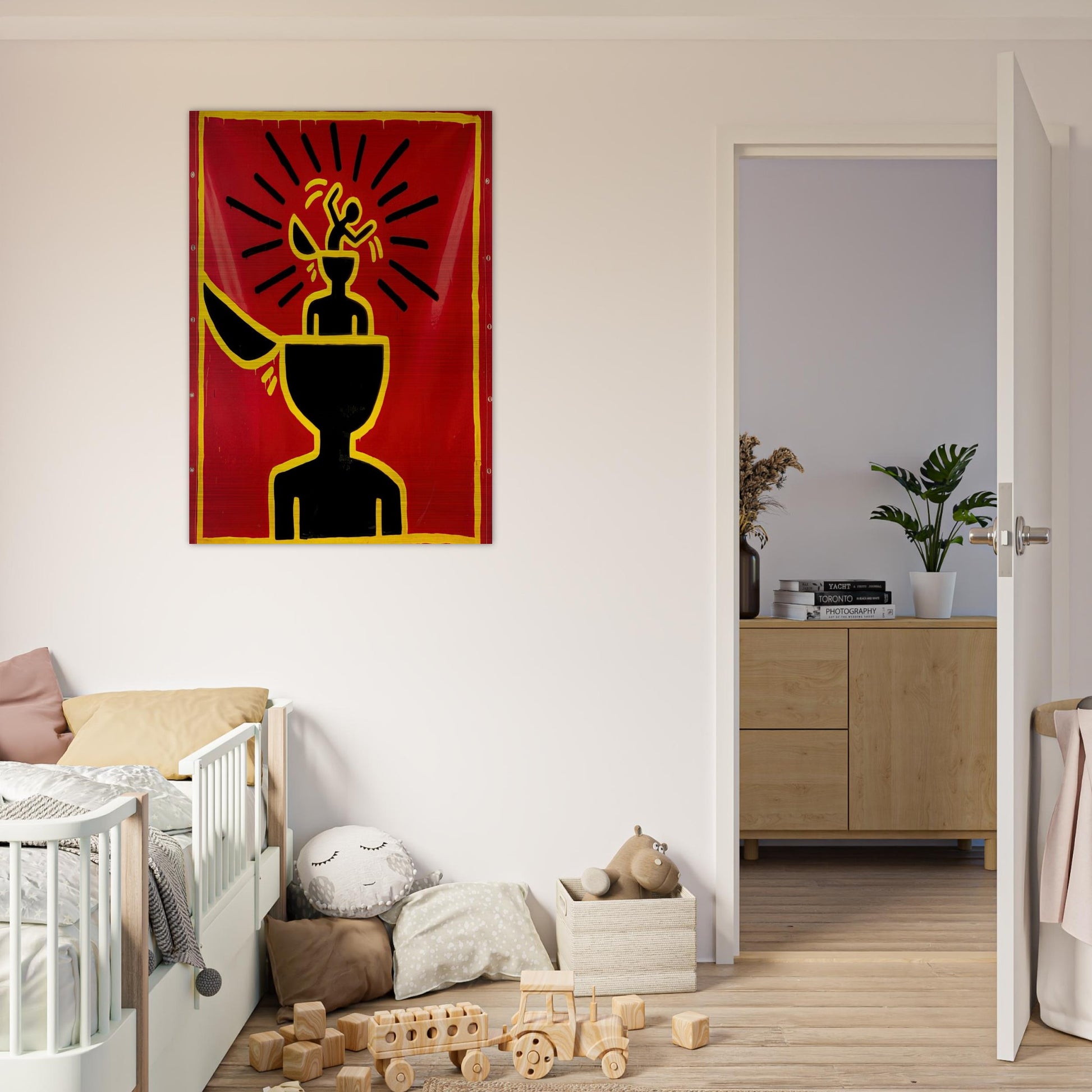 UNTITLED 1982 - Keith Haring Brushed Aluminum Print - 70x100 cm / 28x40 inches | Keith Haring Aluminum Print | Keith Haring Prints