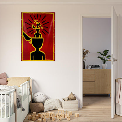 UNTITLED 1982 - Keith Haring Brushed Aluminum Print - 70x100 cm / 28x40 inches | Keith Haring Aluminum Print | Keith Haring Prints