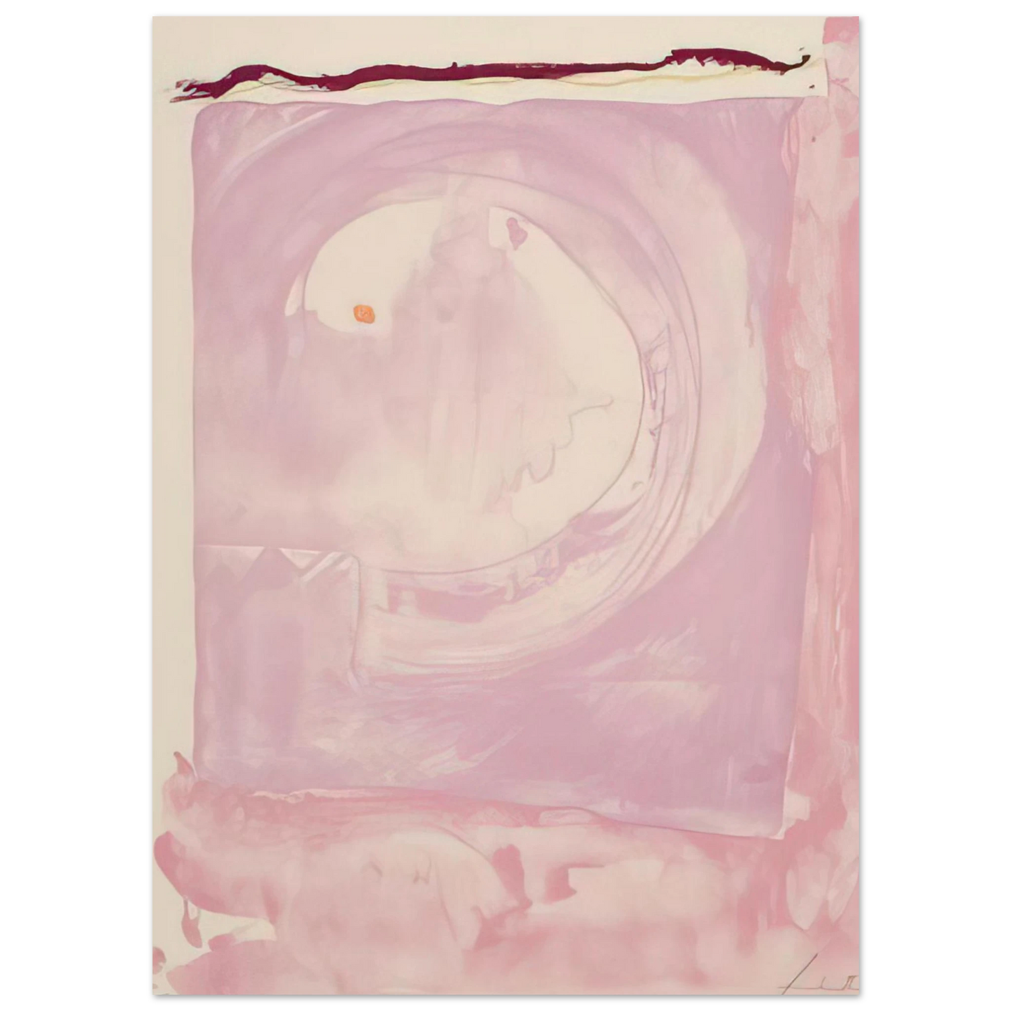Helen Frankenthaler - Reflections IX - 1995 Wall art - 21x29.7 cm / 8x12" - Premium Wooden Framed Poster With Fine Art Paper - Wood frame