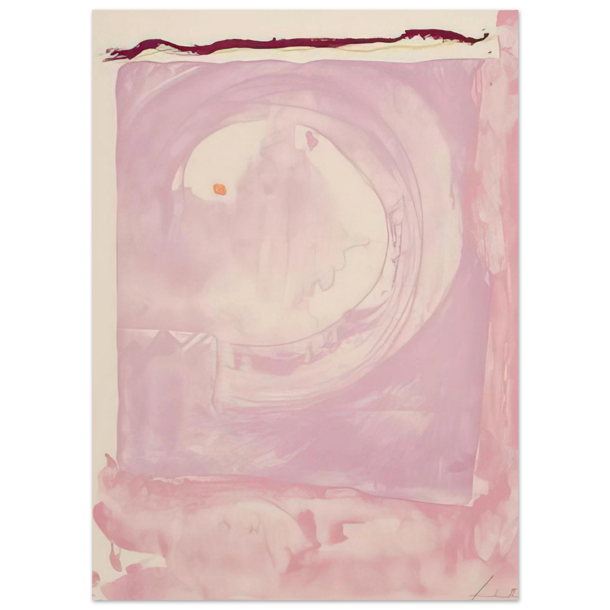 Helen Frankenthaler - Reflections IX - 1995 Wall art - 21x29.7 cm / 8x12" - Premium Wooden Framed Poster With Fine Art Paper - Wood frame