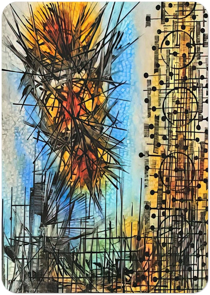 Observation VII - 1965 By Jimmy Ernst Pack of 10 Post Cards | Jimmy Ernst Post Cards | A6 (10.5 x 14.8 cm) - 4.1 x 5.8 inches