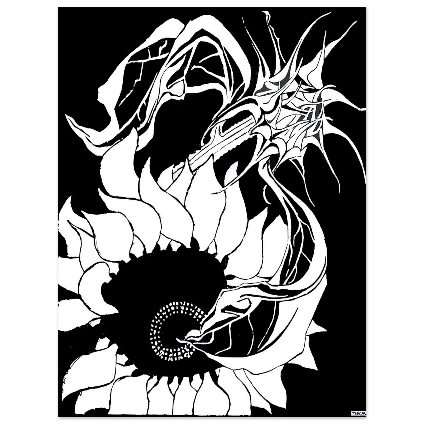 MC Escher - SUNFLOWERS Wall Art - 21x29.7 cm / 8x12" - Fine Art Poster - -