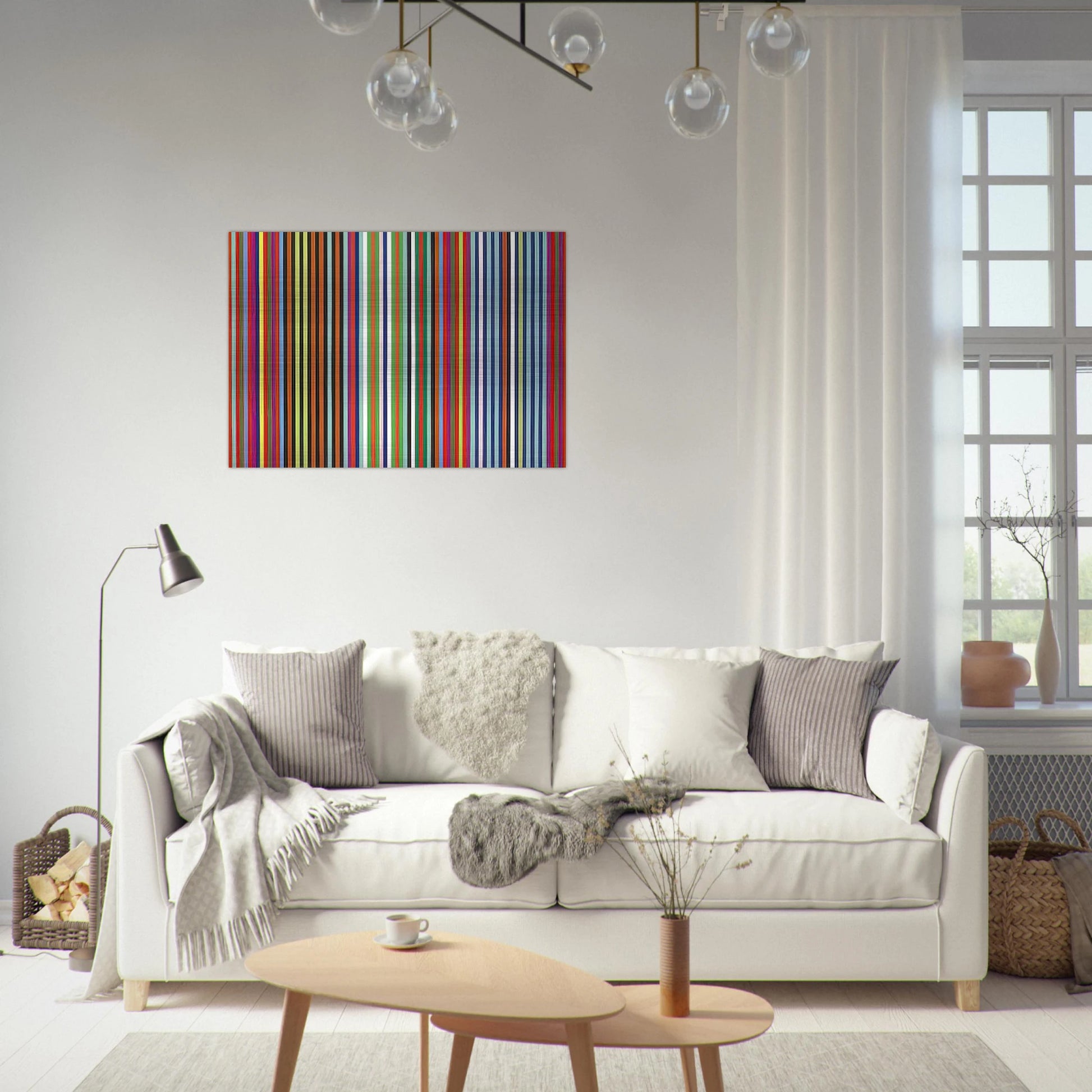 Flamingo - 1965 - Gene Davis Brushed Aluminum Print - 70x100 cm / 28x40 inches | Gene Davis Aluminum Print | Gene Davis Prints