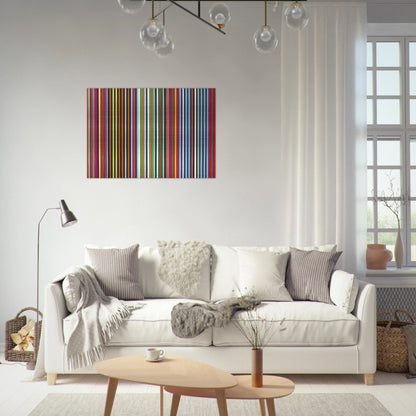 Flamingo - 1965 - Gene Davis Brushed Aluminum Print - 70x100 cm / 28x40 inches | Gene Davis Aluminum Print | Gene Davis Prints