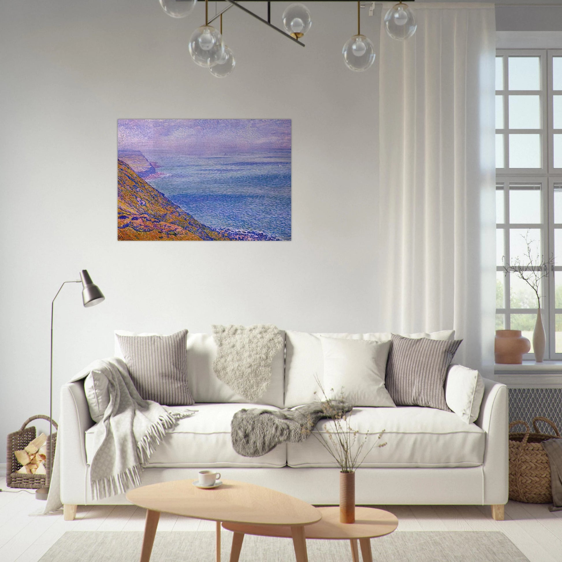 THE CAP GRIS NEZ 1900 - Theo van Rysselberghe Brushed Aluminum Print - 70x100 cm / 28x40 inches | Theo van Rysselberghe Aluminum Print | Theo van Rysselberghe Prints