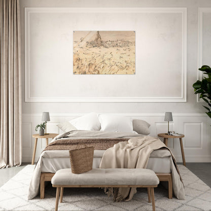 Wheat Field with Cypresses - Vincent van Gogh Acrylic Print - 70x100 cm / 28x40″ inches
