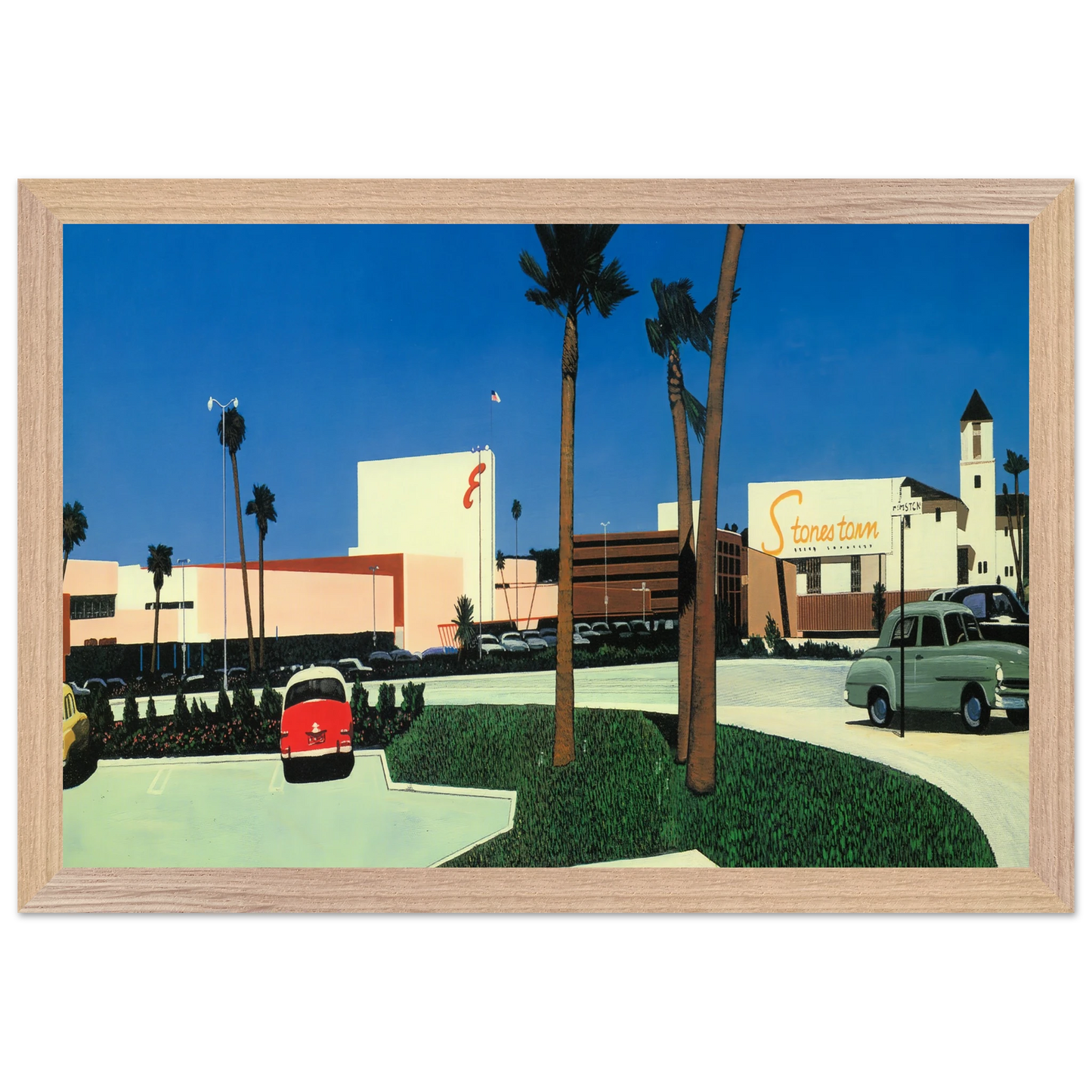 Hiroshi Nagai - In the beginning Stonestown Wall Art - 60x80 cm / 24x32 inches - Premium Wooden Framed Poster With Fine Art Paper - Black frame
