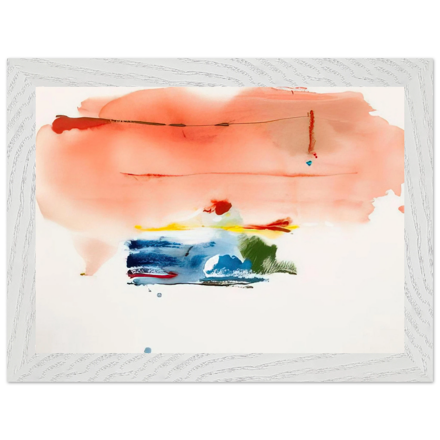 Helen Frankenthaler - Santa Fe II - 1986 Wall art - 20x25 cm / 8x10 inches - Premium Wooden Framed Poster With Fine Art Paper - Wood frame