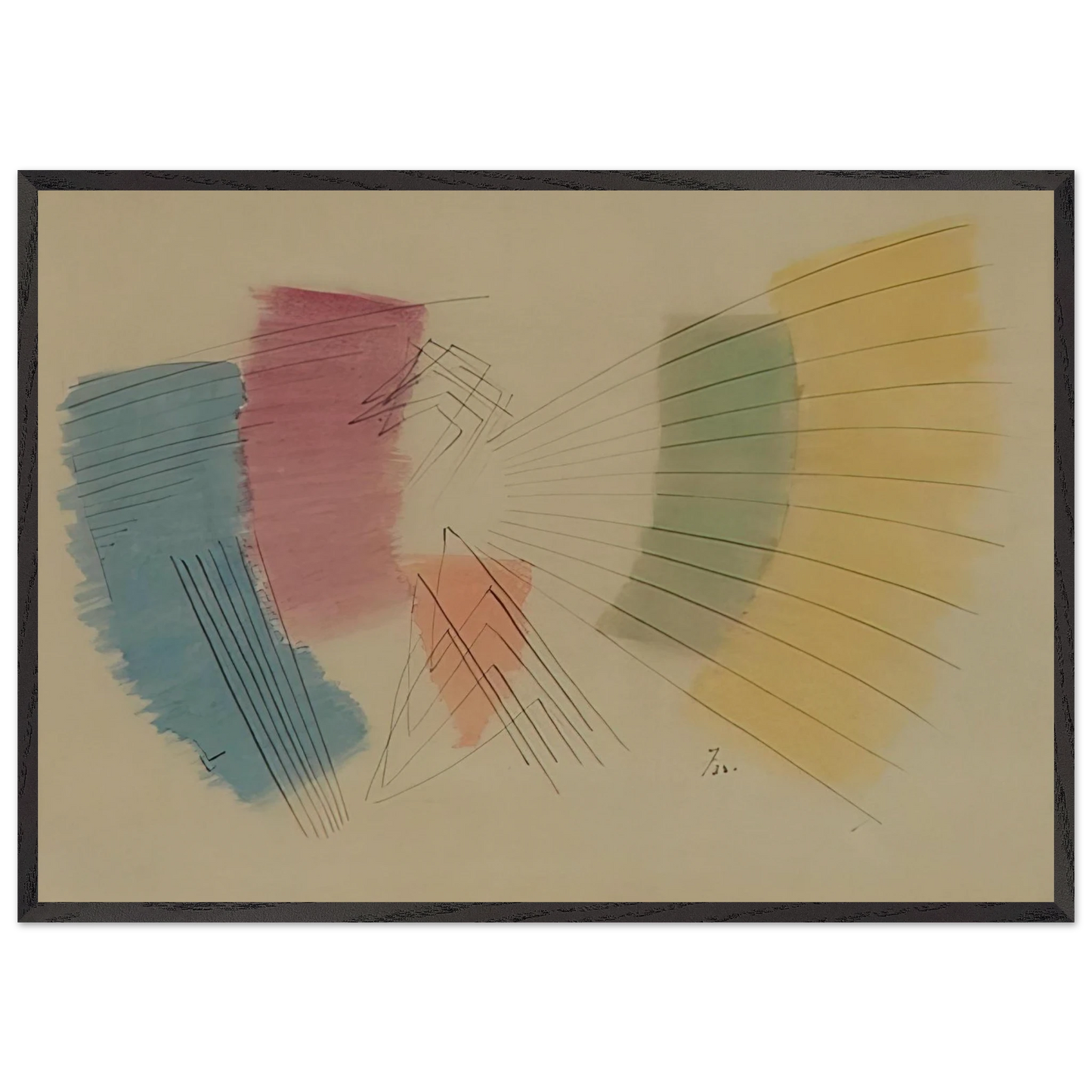 Untitled - 1933 - John Ferren Framed Art Print – Black Wooden Frame - Default Title - -Framed Art Print