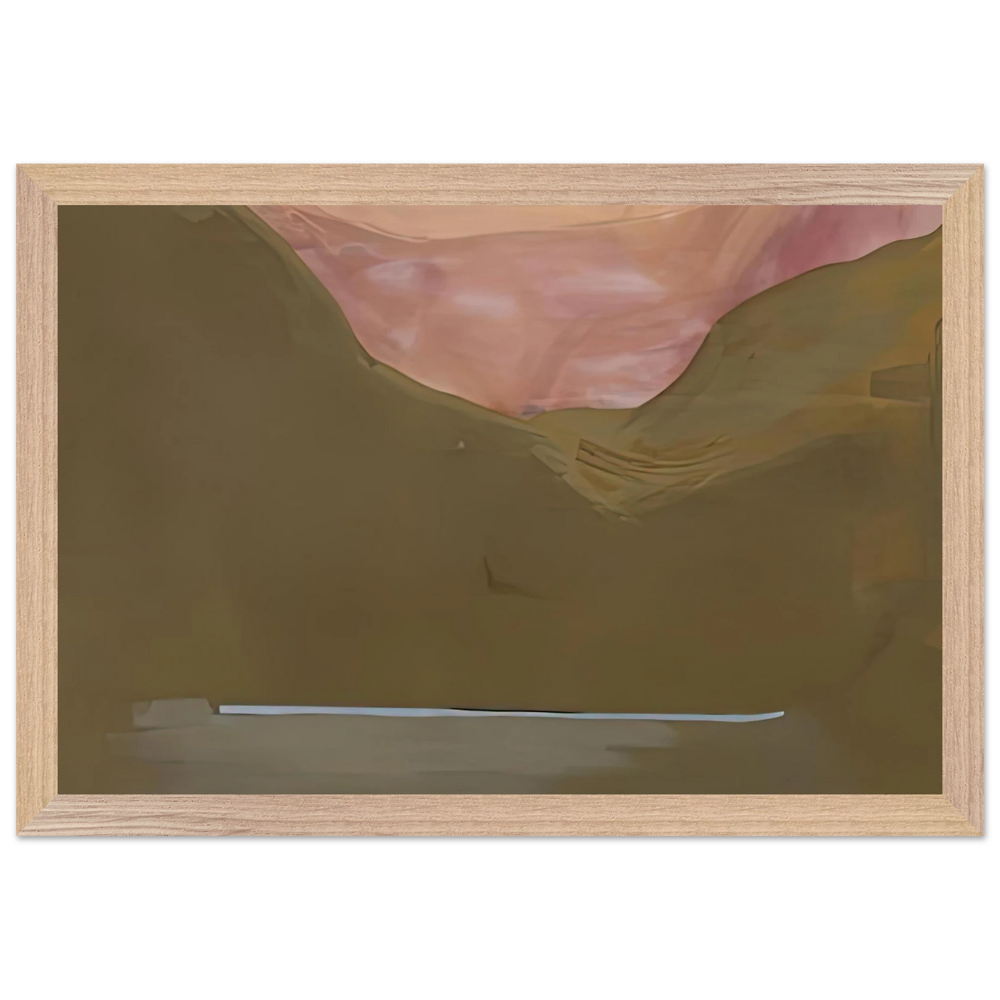 Helen Frankenthaler - Burnt Norton, 1972- Wall Art - 60x80 cm / 24x32 inches - Premium Wooden Framed Poster With Fine Art Paper - White frame