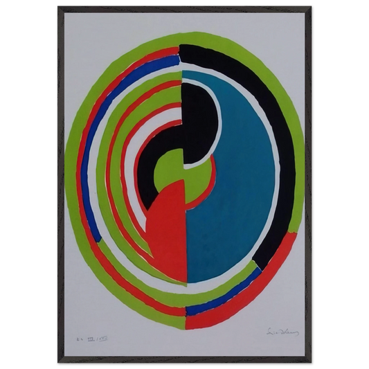 ABSTRACT SWIRL - Sonia Delaunay Framed Art Print – Black Wooden Frame - Default Title - -Framed Art Print