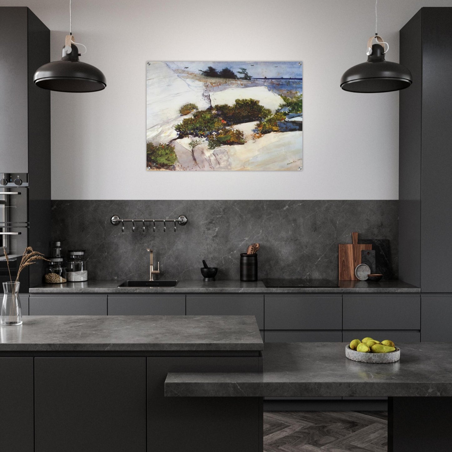 MAINE CLIFFS - Winslow Homer Acrylic Print - 70x100 cm / 28x40″ inches | Winslow Homer Wall Art | Winslow Homer Prints