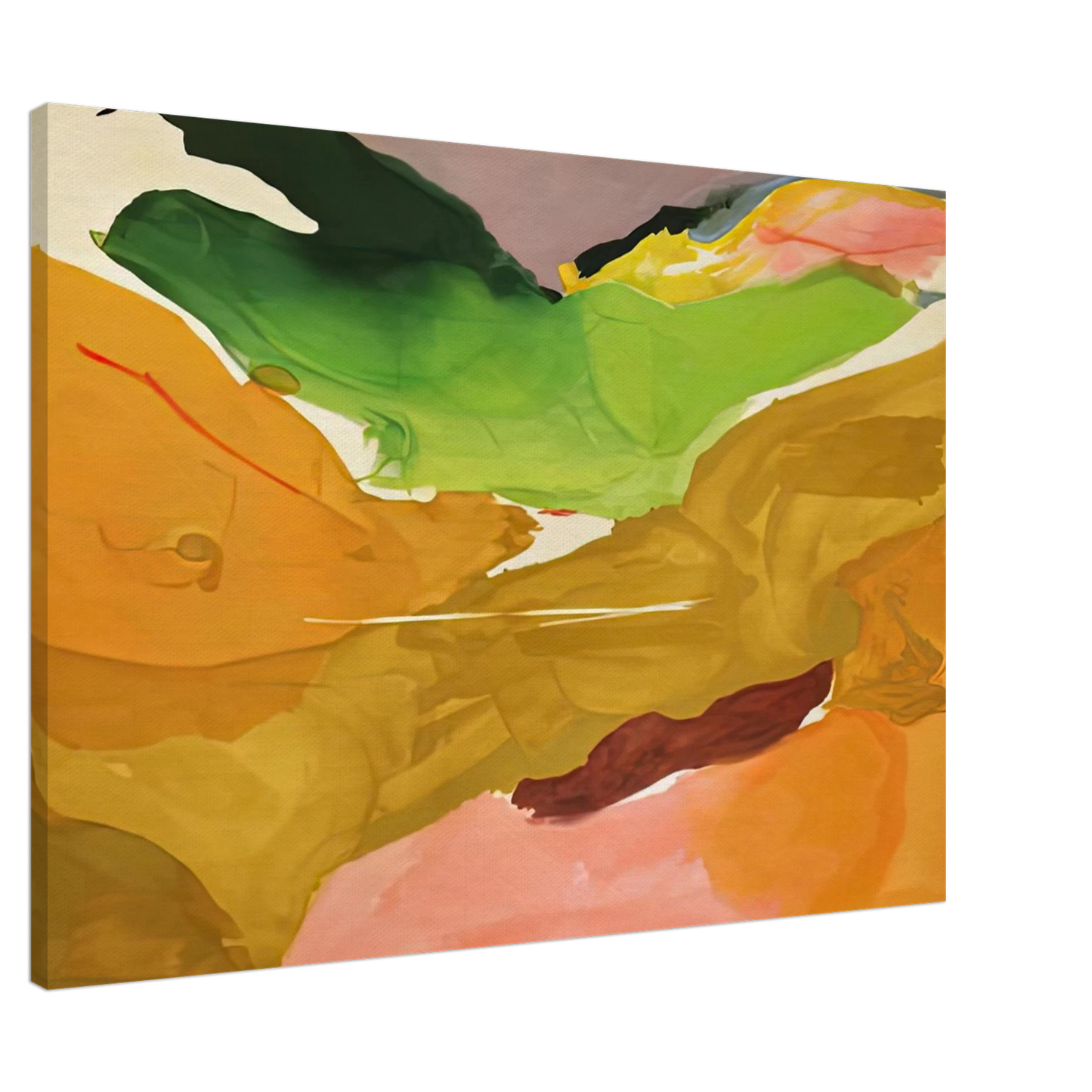 Helen Frankenthaler - Nature Abhors a Vacuum, 1973- Wall Art - 60x80 cm / 24x32 inches - Premium Wooden Framed Poster With Fine Art Paper - Black frame