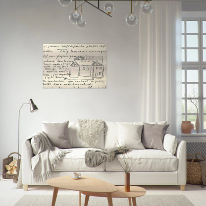 Vincent's House - Vincent van Gogh Brushed Aluminum Print - 70x100 cm / 28x40 inches | Vincent van Gogh Aluminum Print | Vincent van Gogh Prints