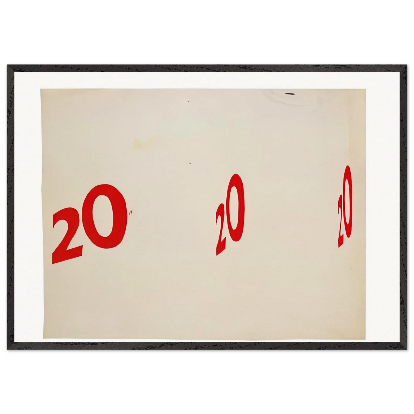 20 20 20 1962 - Edward Ruscha Framed Art Print – Black Wooden Frame - Default Title - -Framed Art Print