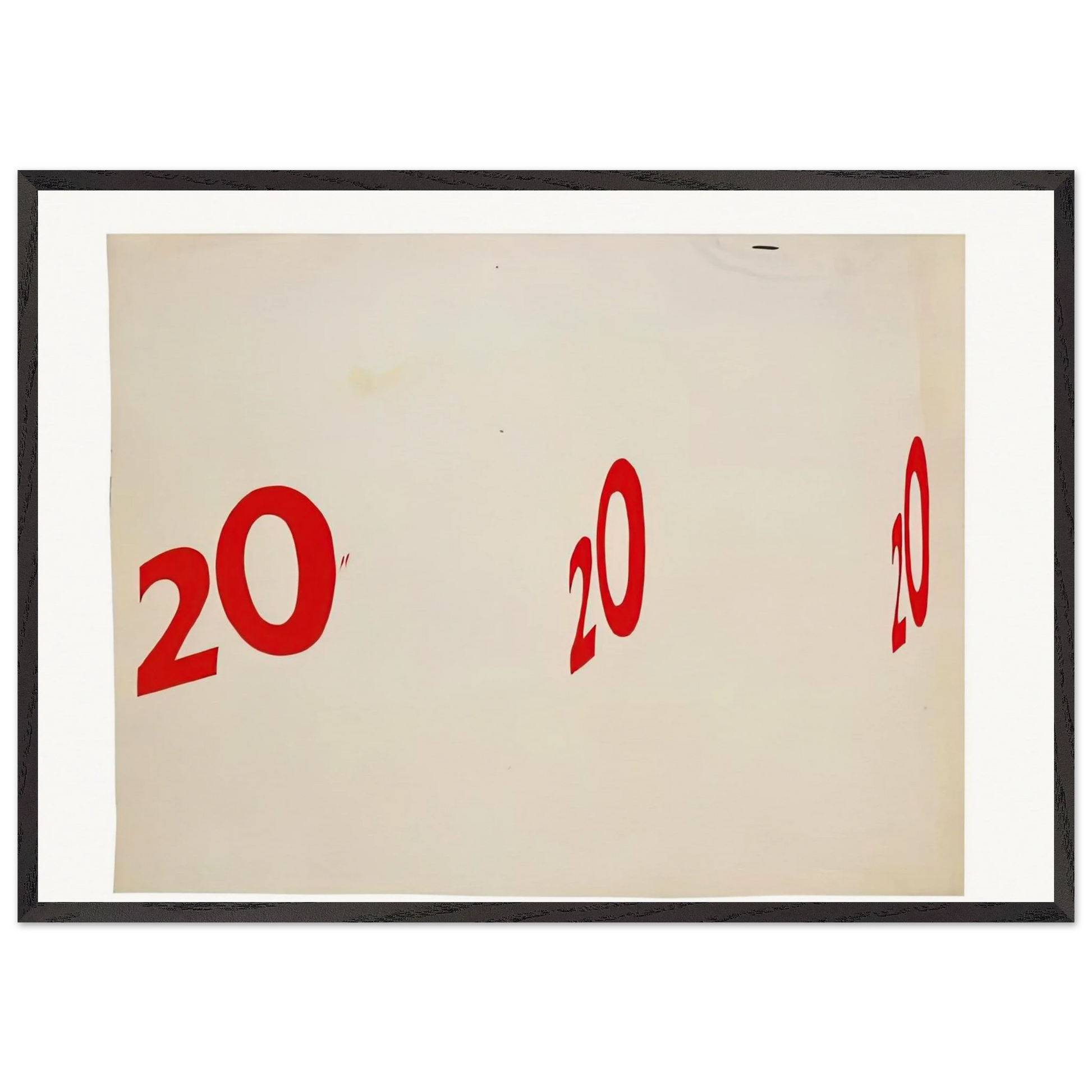 20 20 20 1962 - Edward Ruscha Framed Art Print – Black Wooden Frame - Default Title - -Framed Art Print