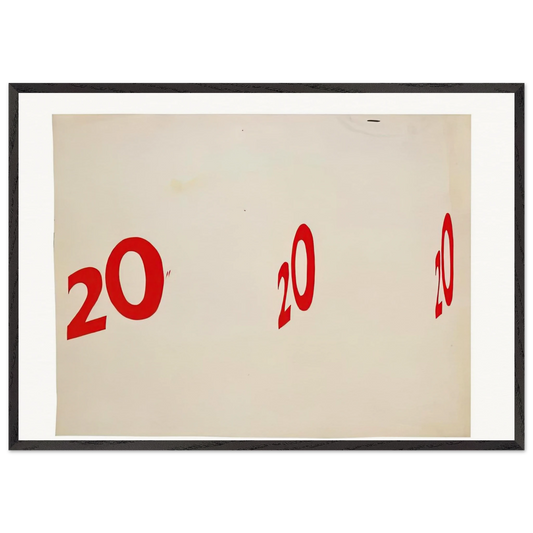 20 20 20 1962 - Edward Ruscha Framed Art Print – Black Wooden Frame - Default Title - -Framed Art Print