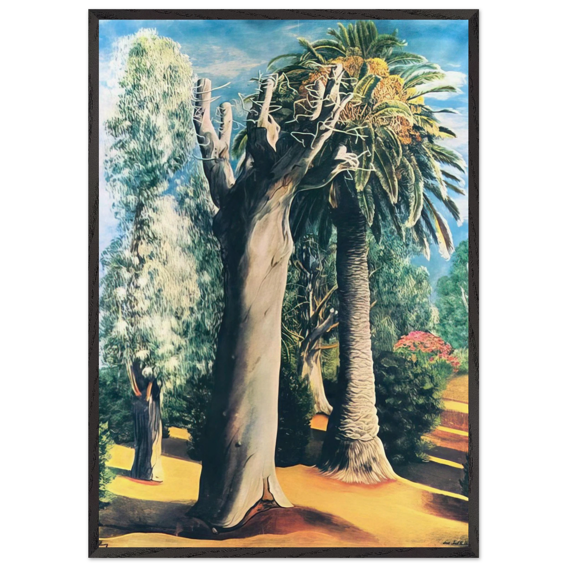 EUCALYPTUS AND PALM 1935 - Moise Kisling Framed Art Print – Black Wooden Frame - Default Title - -Framed Art Print