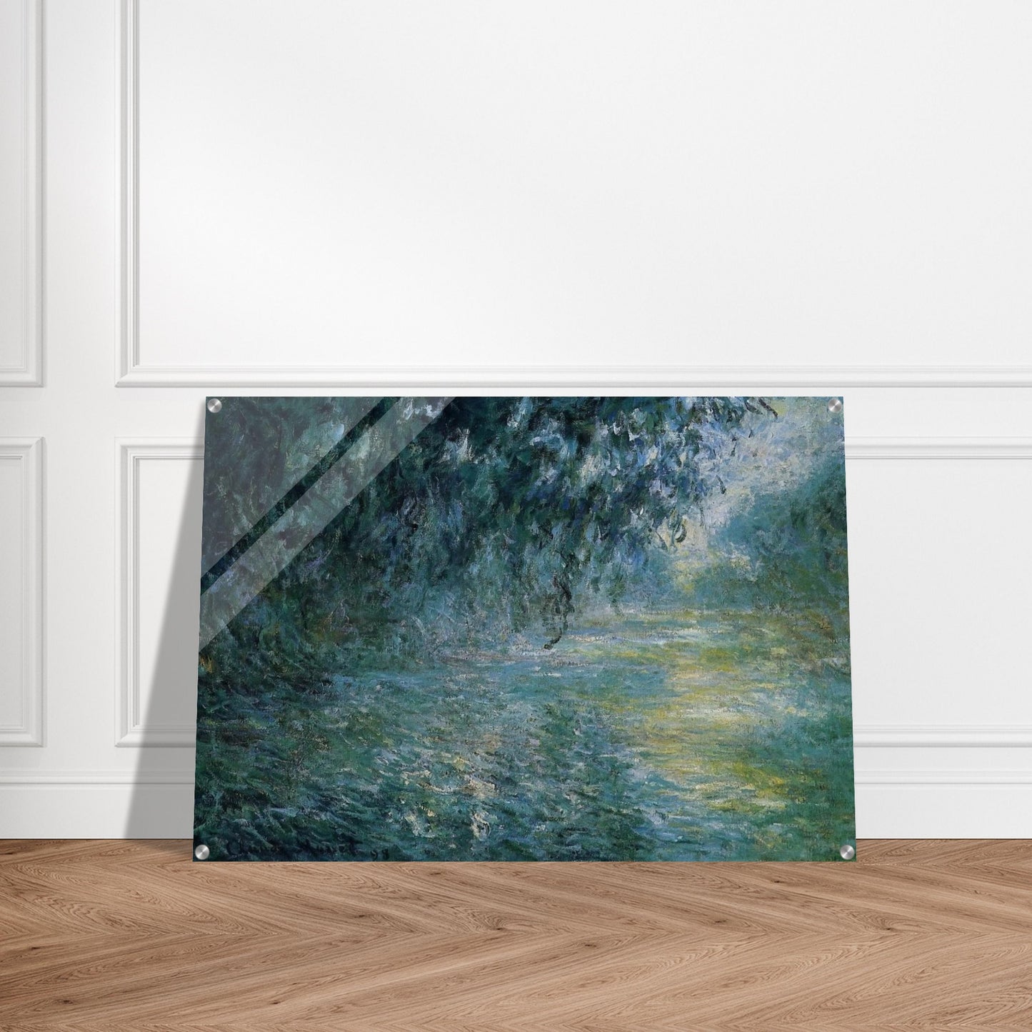 Morning on the Seine in the Rain - claude monet Acrylic Print - 70x100 cm / 28x40″ inches