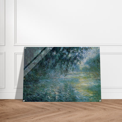 Morning on the Seine in the Rain - claude monet Acrylic Print - 70x100 cm / 28x40″ inches