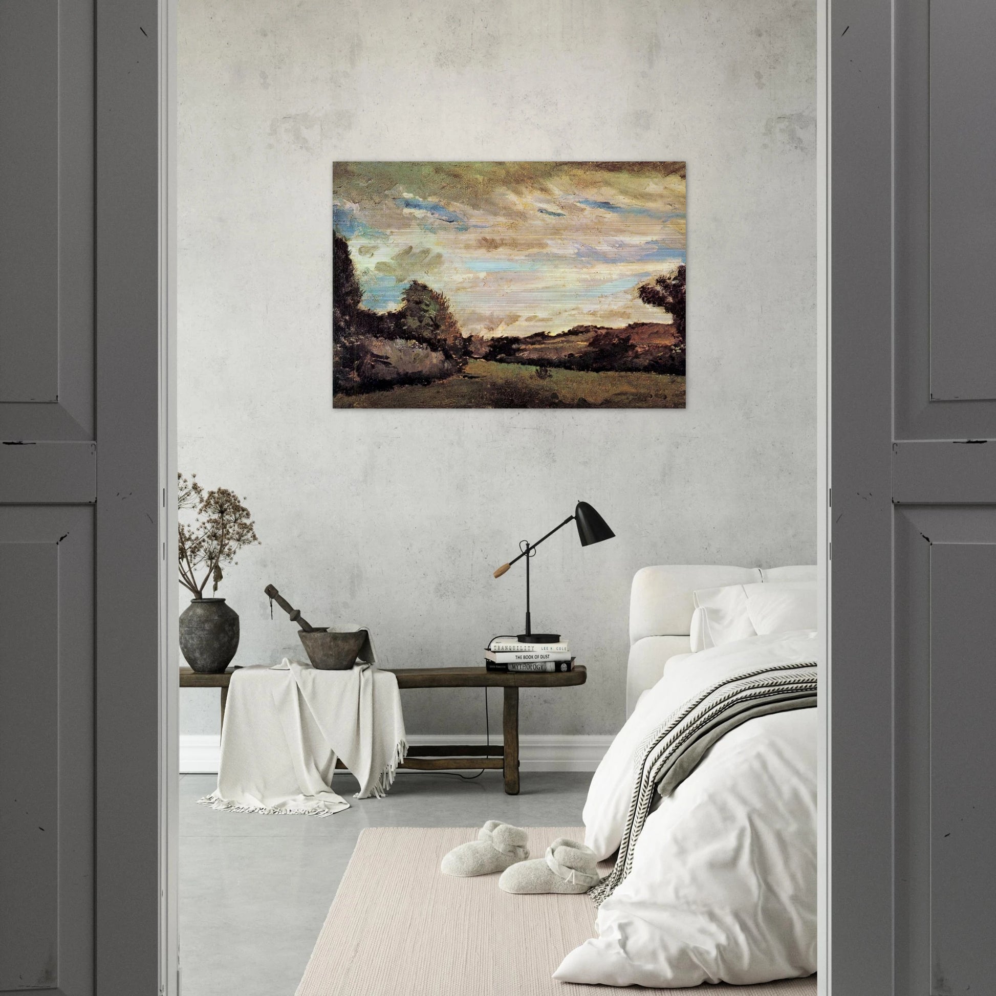 Landscape with Dunes - Vincent van Gogh Brushed Aluminum Print - 70x100 cm / 28x40 inches | Vincent van Gogh Aluminum Print | Vincent van Gogh Prints